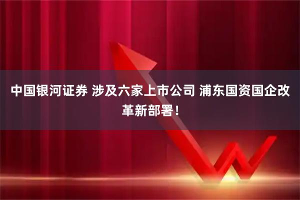中国银河证券 涉及六家上市公司 浦东国资国企改革新部署!